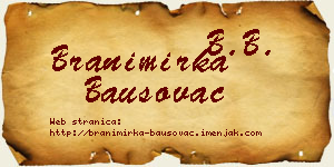Branimirka Bausovac vizit kartica